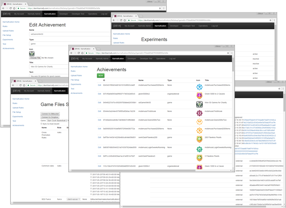 Back office for rules, content creation & analytics